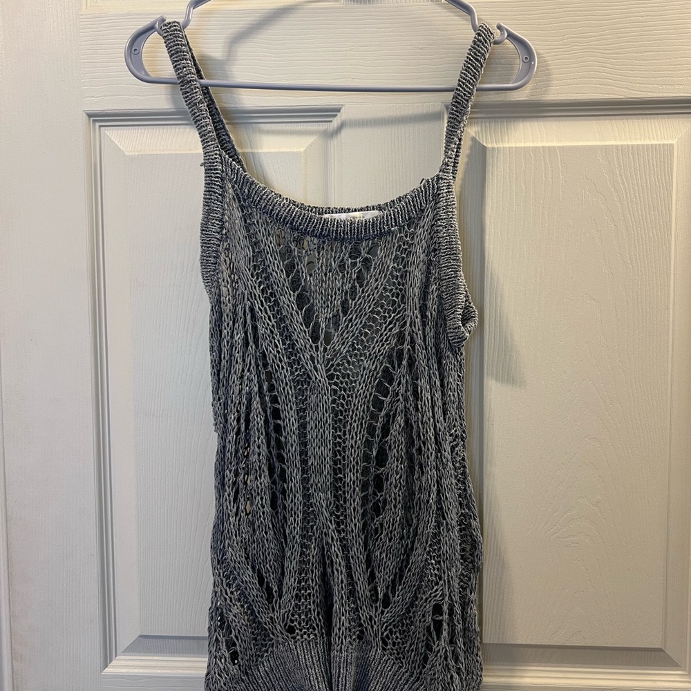 Gray Knit Sleeveless Top